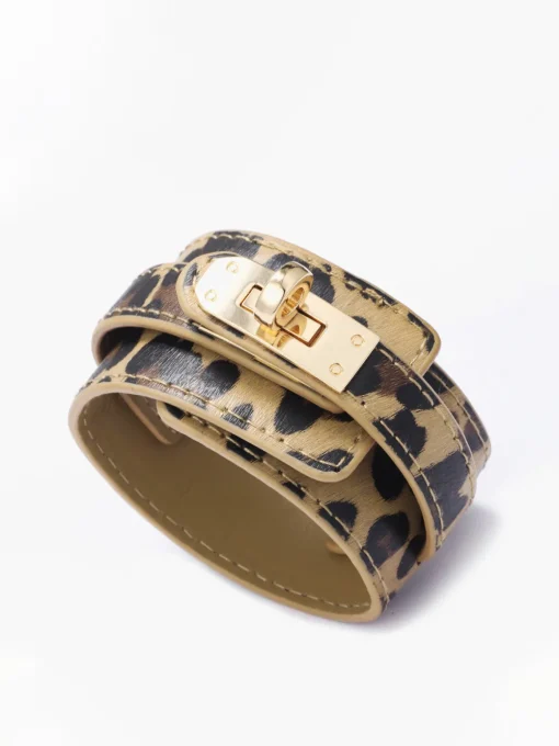 COMMENSE Rings & Bracelets|Accessories^Leopard Print Leather Bracelet LightBrown