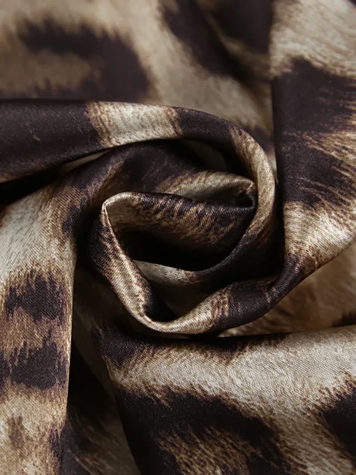 COMMENSE Skirts|Bottoms^Leopard Print Slim Maxi Skirt DarkBrown