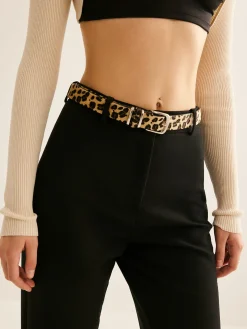 COMMENSE Belts & Chain|Accessories^Leopard Printed Buckle Belt LightBrown