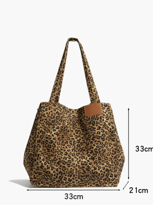 COMMENSE Bags|Accessories^Leopard Printed Large Capacity Hobo Bag Brown