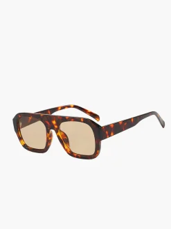 COMMENSE Sunglasses|Accessories^Leopard Printed Square Sunglasses Brown