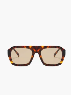 COMMENSE Sunglasses|Accessories^Leopard Printed Square Sunglasses Brown
