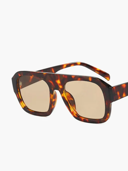 COMMENSE Sunglasses|Accessories^Leopard Printed Square Sunglasses Brown