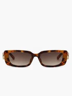 COMMENSE Sunglasses|Accessories^Leopard Printed Square Sunglasses Brown