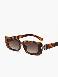COMMENSE Sunglasses|Accessories^Leopard Printed Square Sunglasses Brown