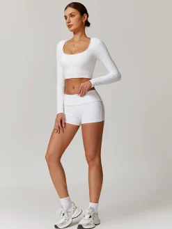 COMMENSE Activewear^Lettuce Trim Jeresy Active Bottom White