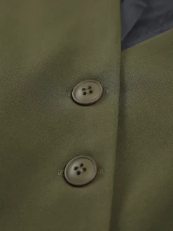 COMMENSE Vests|Tank Tops & Camis^Made For You Asymmetric Buttoned Vest ArmyGreen