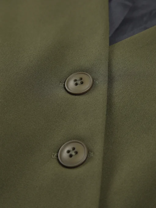 COMMENSE Vests|Tank Tops & Camis^Made For You Asymmetric Buttoned Vest ArmyGreen