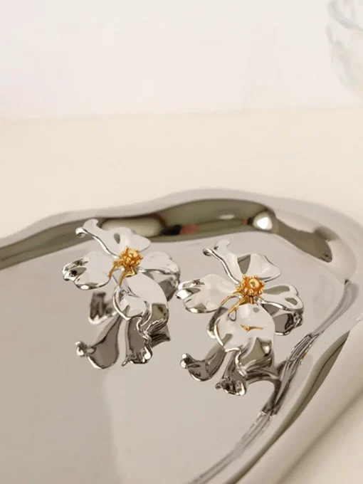 COMMENSE Earrings|Accessories^Metal Flower Earrings Gold