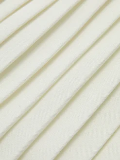COMMENSE Skirts|Bottoms^Metal Letter Pleated Mini Skirt White