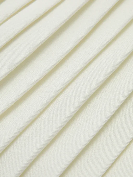 COMMENSE Skirts|Bottoms^Metal Letter Pleated Mini Skirt White
