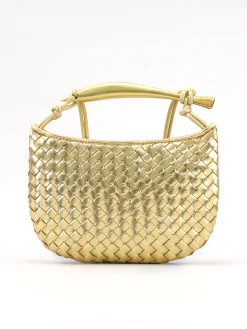 COMMENSE Bags|Accessories^Metallic Woven Bag Gold
