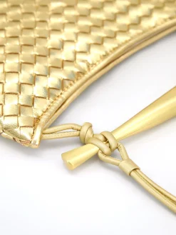 COMMENSE Bags|Accessories^Metallic Woven Bag Gold