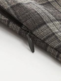 COMMENSE Skirts|Bottoms^Mid-Waist Checked Pleated Skirt With Belt Grey
