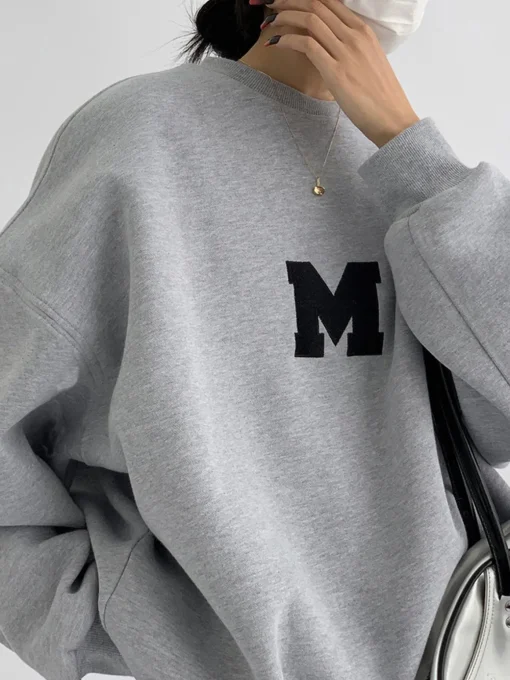 COMMENSE Sweatshirts & Hoodies|Tops^Minimalism Oversized Sweatshirt Grey