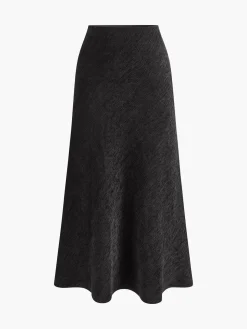 COMMENSE Skirts|Bottoms^Minimalist Corduroy Draped Skirt Burgundy
