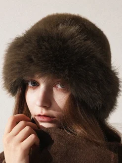 COMMENSE Hair Claws & Hats|Accessories^Minimalist Fuzzy Bucket Hat Brown