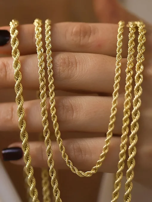 COMMENSE Necklaces|Accessories^Minimalist en Twisted Necklace Gold