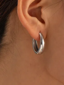 COMMENSE Earrings|Accessories^Minimalist Huggie Hoop Earrings Golden