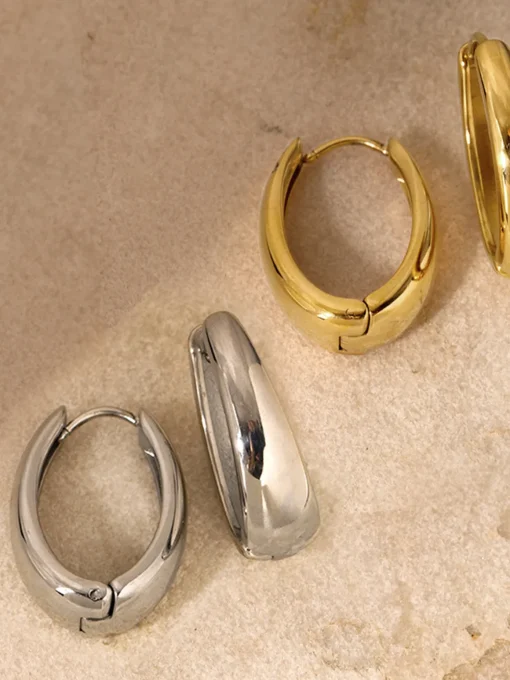 COMMENSE Earrings|Accessories^Minimalist Huggie Hoop Earrings Golden