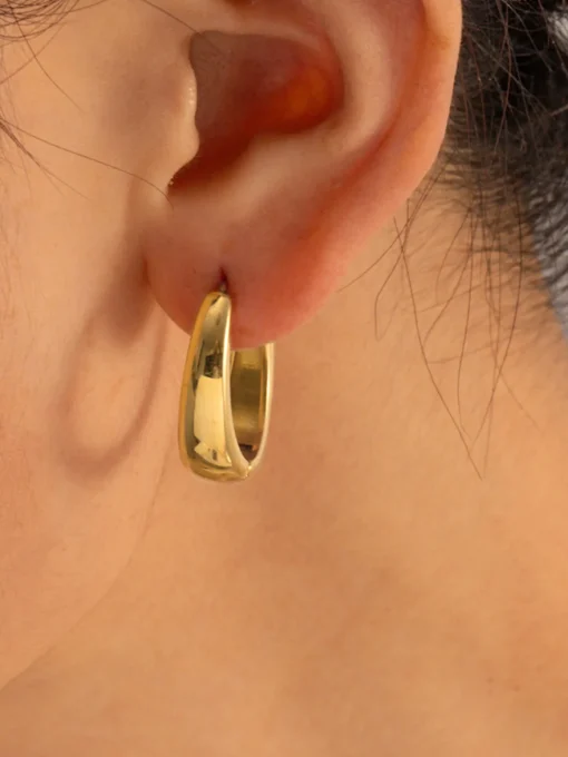 COMMENSE Earrings|Accessories^Minimalist Huggie Hoop Earrings Golden