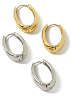 COMMENSE Earrings|Accessories^Minimalist Huggie Hoop Earrings Golden