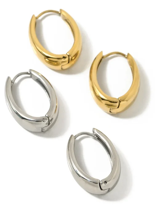 COMMENSE Earrings|Accessories^Minimalist Huggie Hoop Earrings Golden