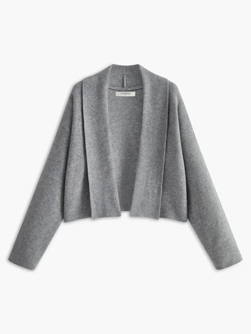COMMENSE Knitwear|Tops^Minimalist Lapel Cardigan Grey