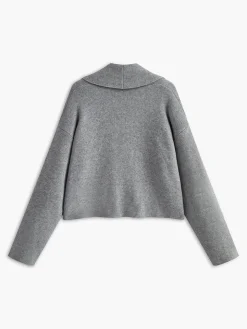 COMMENSE Knitwear|Tops^Minimalist Lapel Cardigan Grey
