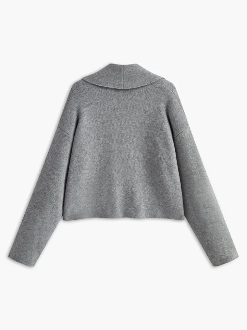COMMENSE Knitwear|Tops^Minimalist Lapel Cardigan Grey