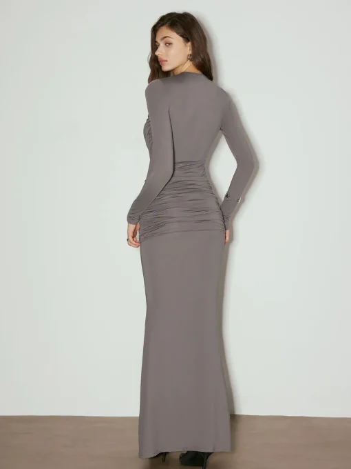 COMMENSE Casual Dresses|Cocktail & Party Dresses^Minimalist Pleated Hip-Covering Dress Grey