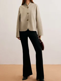 COMMENSE Cardigans|Outerwear^Minimalist Regular Fit Button Cardigan Khaki