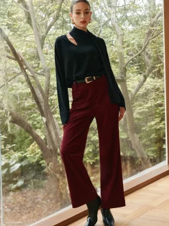 COMMENSE Sweater Tops|Sweaters & Cardigans^Minimalist Wool-Blend Scarf Sweater Black