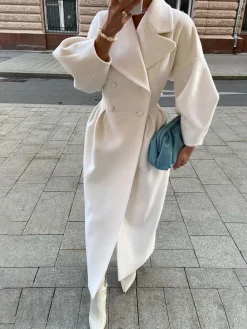 COMMENSE Outerwear|Coats^Miss Paris Trench Coat White