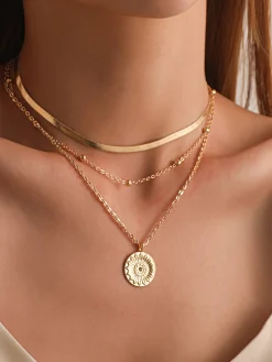 COMMENSE Necklaces|Accessories^Multi-Layer Ball Bead Necklace Gold