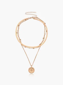 COMMENSE Necklaces|Accessories^Multi-Layer Ball Bead Necklace Gold