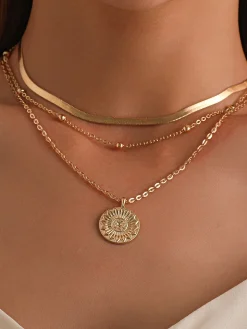 COMMENSE Necklaces|Accessories^Multi-Layer Ball Bead Necklace Gold