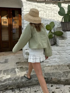 COMMENSE Blouses & Shirts^Oversized Long Tie-Front Sleeve Blouse LightGreen