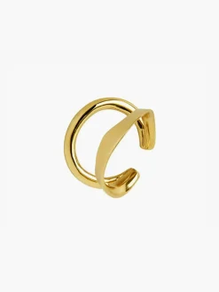 COMMENSE Earrings|Accessories^1pc Irregular Double Layer Hoop Ear Clip Gold