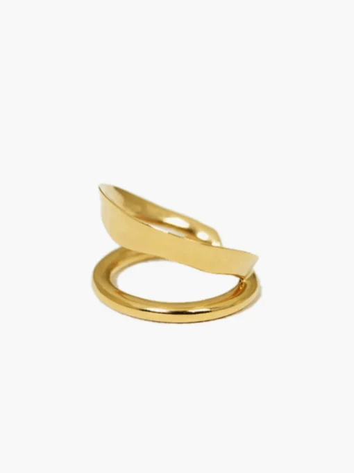 COMMENSE Earrings|Accessories^1pc Irregular Double Layer Hoop Ear Clip Gold