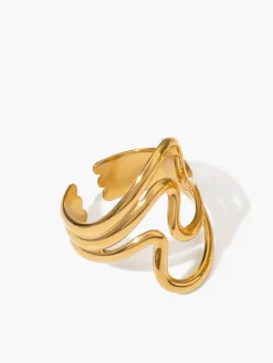 COMMENSE Rings & Bracelets|Accessories^1pc Irregular Open Ring Golden