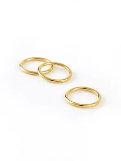 COMMENSE Rings & Bracelets|Accessories^3pcs Minimalist en Circle Ring Gold