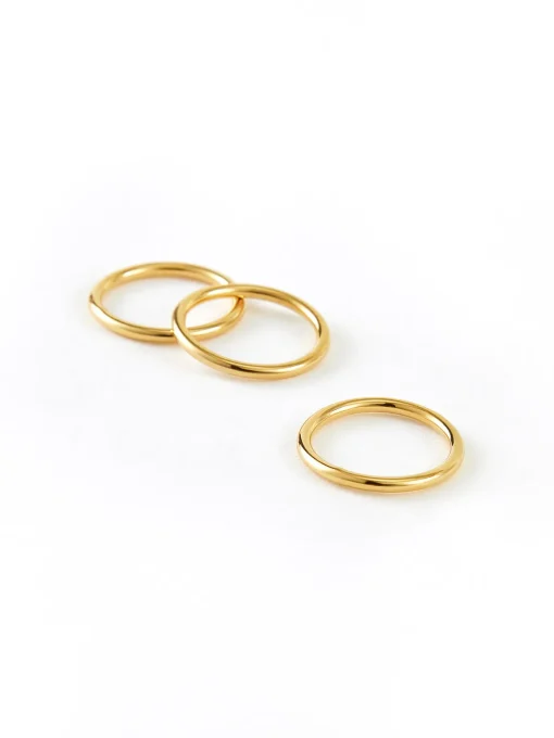 COMMENSE Rings & Bracelets|Accessories^3pcs Minimalist en Circle Ring Gold