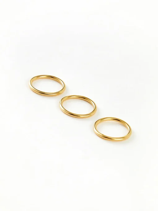 COMMENSE Rings & Bracelets|Accessories^3pcs Minimalist en Circle Ring Gold
