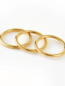 COMMENSE Rings & Bracelets|Accessories^3pcs Minimalist en Circle Ring Gold