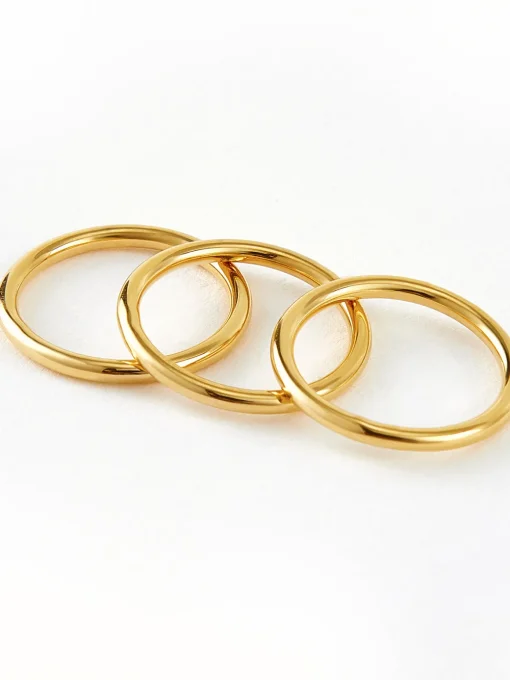 COMMENSE Rings & Bracelets|Accessories^3pcs Minimalist en Circle Ring Gold