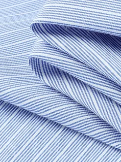 COMMENSE Pants|Bottoms^Pinstripe Drawstring Wide-Leg Pants Blue