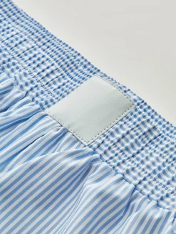 COMMENSE Shorts|Bottoms^Pinstripe Thin Shorts Blue