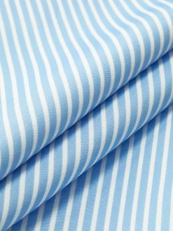 COMMENSE Bottoms^Pinstripe Wide-Leg Long Pants Blue