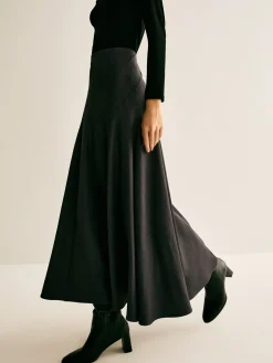 COMMENSE Skirts|Bottoms^Piping Pleated Zipper Skirt Grey